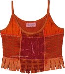 Gypsy Cotton Short Top with Fringes [9840]