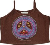 Summer Crop Top with Peace Sign [9904]