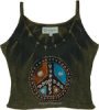 Lavender Medieval Style Short Top with Embroidery