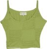Lime Light Razor Cut Cotton Crop Cami Top