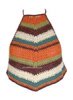 Warm Stripes Bohemian Crochet Halter Top