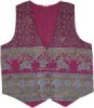Bohemian Vintage Magenta Buttoned Vest
