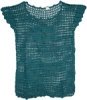 Crochet Net Green Boho Top