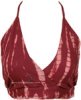Maroon Cross Tie-Dye Halter Bralette Top