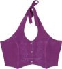 Pure Purple Halter Short Crop Top