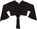 Black Bohemian Front Tie Top