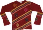 Crimson Garden Artisan Flower Girl Top