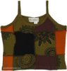 Sunset Glow Boho Patchwork Floral Crop Top