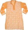 Princeton Orange Embroidered Sheer Tunic