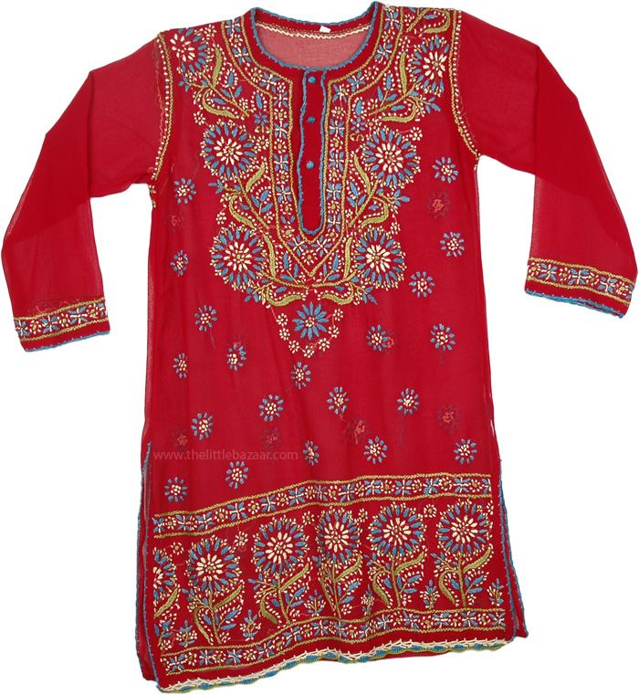 Shiraz Sheer Georgette Tunic For Women