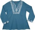 Congo Brown Embroidered Tunic Top