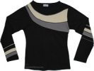 Noir Horizon Contemporary Geometric Knit Top