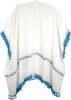 Open Front White Statement Drape Top