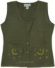 Green Moon Selenophile Cotton Vest