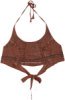 Alcippe Brown Short Cotton Skirt