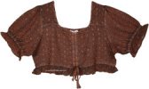 Woodland Dream Brown Boho Blouse