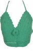 Emerald Echo Boho Crochet Bralette Top