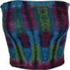 Magenta Blue Tie-Dye Stretchy Bandeau Tube Top