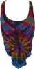 Cosmic Tie Dye Lace Back Crop Long Tank