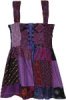 Purple Tinsel Cotton Patchwork Smocked Top