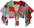 Carnival Mosaic Patchwork Kimono Crop Top