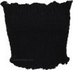 Black Ripple Smocked Longline Tube Top