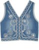 Bluebell Embroidered Sequin Denim Boho Vest