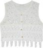 White Meadow Sequin Fringe Festival Vest