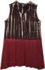 Woody Sunset Brown Currant Sleeveless Top