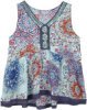 Mandala Printed Fashion Tank Top Sleeveless with Lace