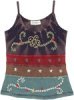 Sky and Sea Lush Tank Top with Embroidered Motifs