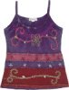 Purple Magic Carpet Tank Top with Embroidery