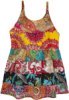 Plus Size Blue Tie Dye Long Cotton Skirt for Summer
