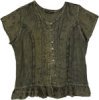 Olive Brass Bohemian Free Size Tunic Shirt