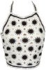 Black and White Crochet Halter Top