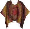 Short Chocolate Swirl Tie Dye Poncho Top