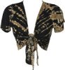 Black and White Soft Top with Butterfly Front Tie