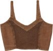 Roast Brown Aesthetic Boho Crop Top