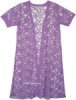 Cool Lavender Net Kimono Coverup