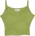 Lime Light Razor Cut Cotton Crop Cami Top