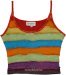 Chromatic Panels Funky Cropped Tank Top