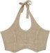 Beige Bask Halter Short Crop Top