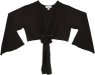 Black Bohemian Front Tie Top