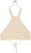 Beige Triangle Crochet Tie Up Bralette