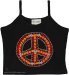 Red Peace Logo Hippie Crop Tank Top