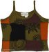 Sunset Glow Boho Patchwork Floral Crop Top
