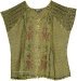 Shadow Green Floral Medieval Top