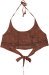 Brown Bask Halter Style Bralette Top