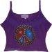Violet Dreams Peace Handmade Cotton Hippie Top