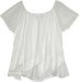 Snowy Serenity Eyelet Peasant Tunic Shirt